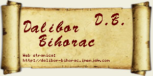 Dalibor Bihorac vizit kartica